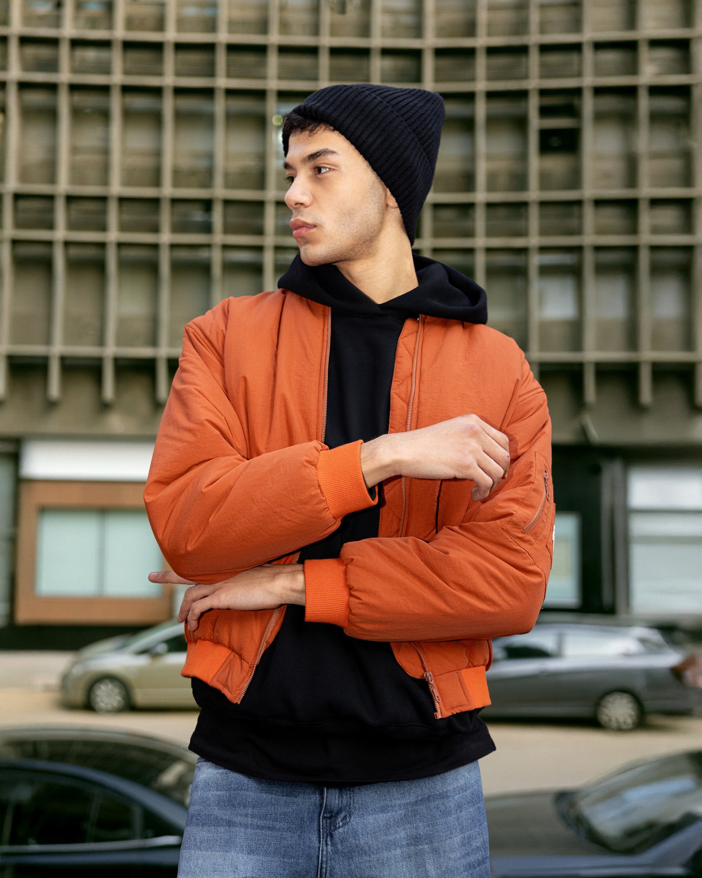 WATERPROOF PUFFER JACKET ORANGE