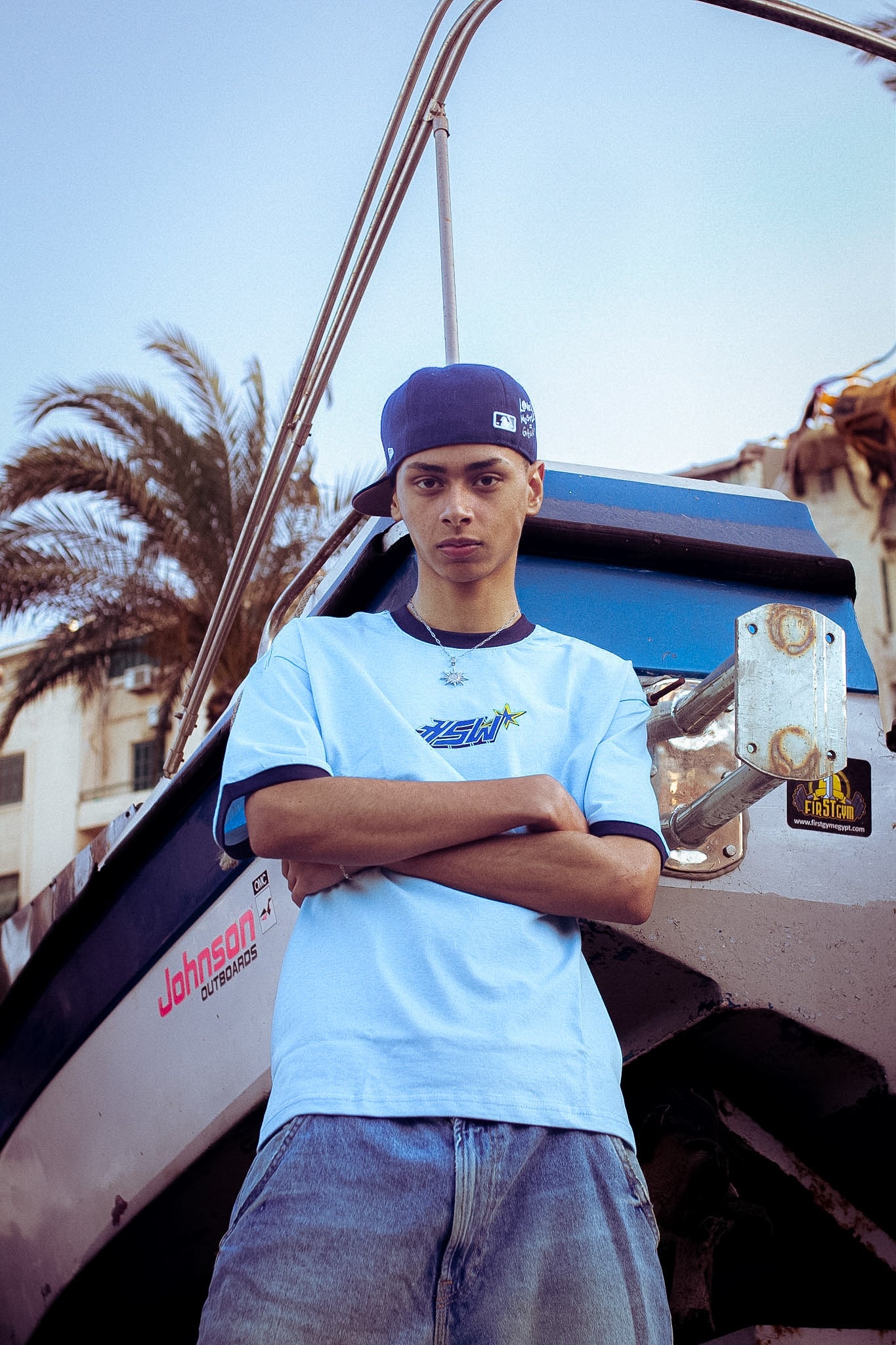RINGER T-SHIRT BABY BLUE