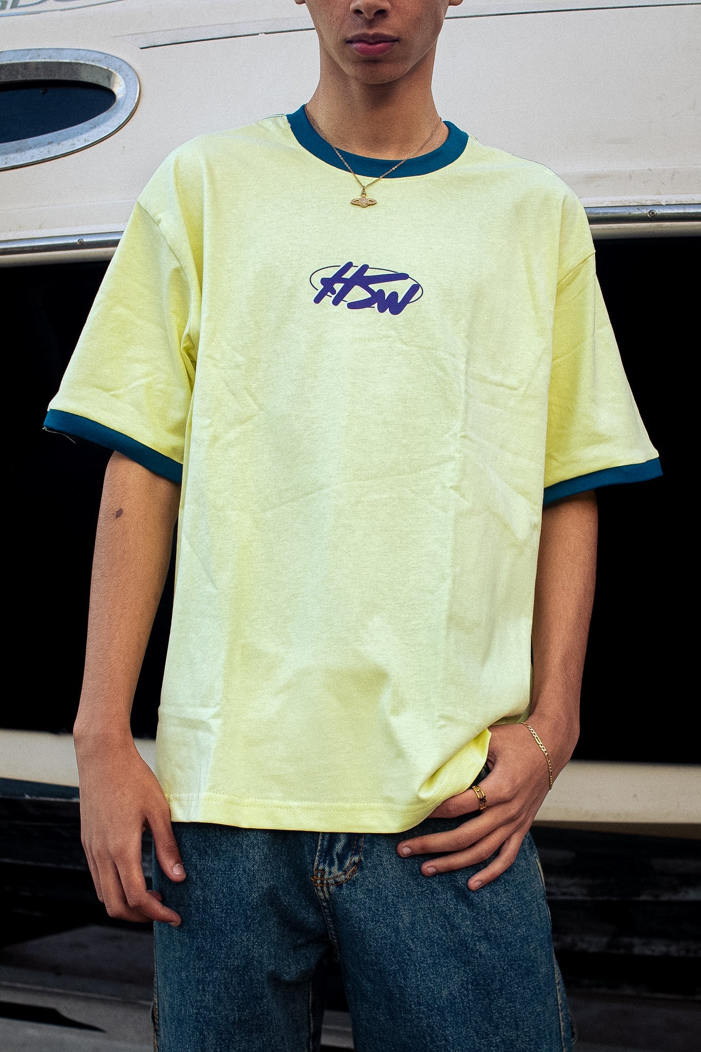 RINGER T-SHIRT YELLOW