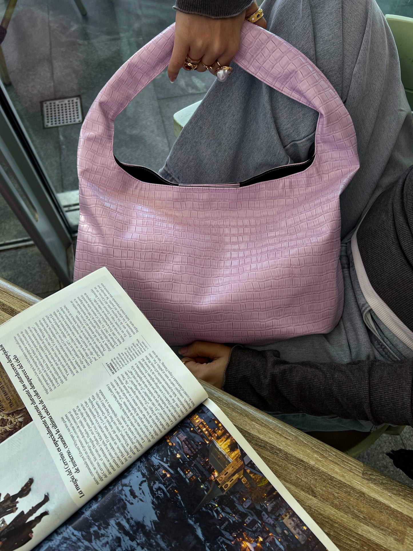CROCO BAG LAVENDER