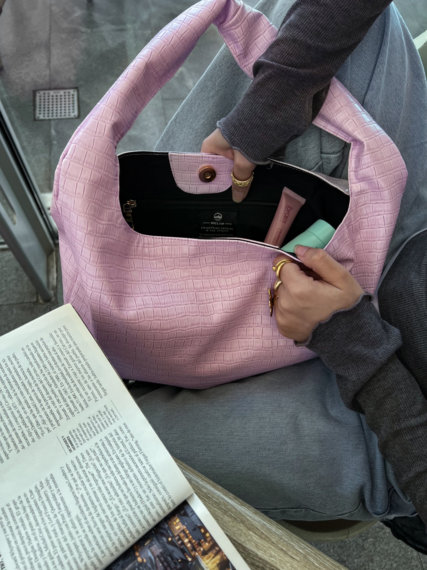 CROCO BAG LAVENDER