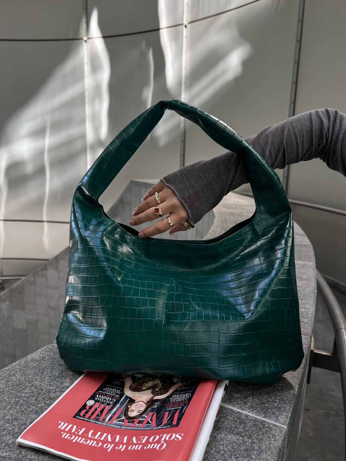 CROCO BAG GREEN