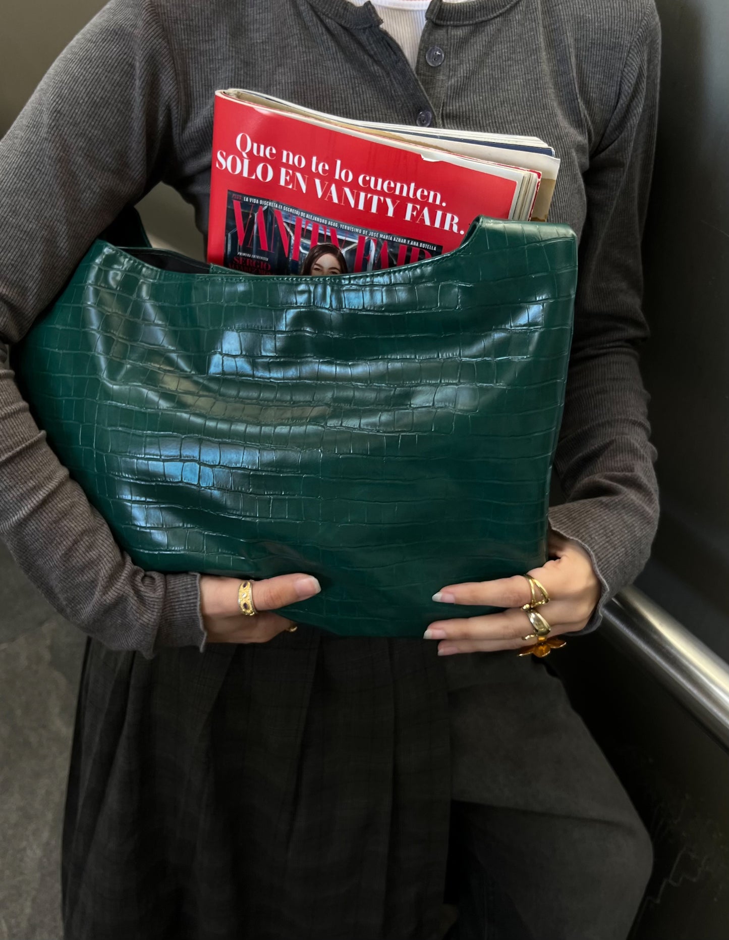CROCO BAG GREEN