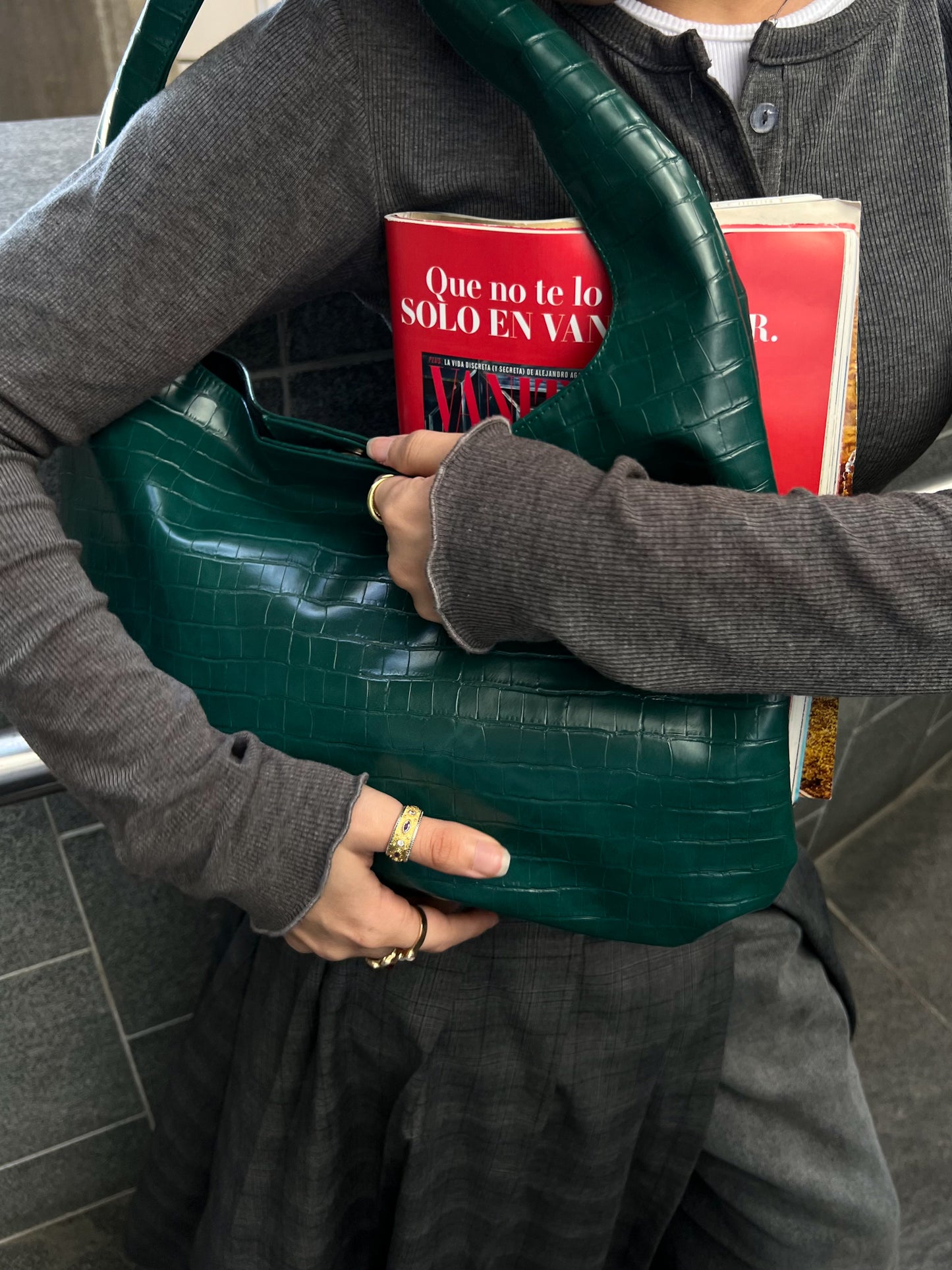 CROCO BAG GREEN