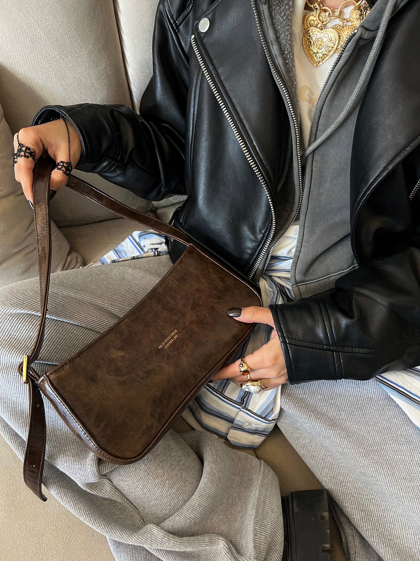 TOKEN BAG WOOD BROWN
