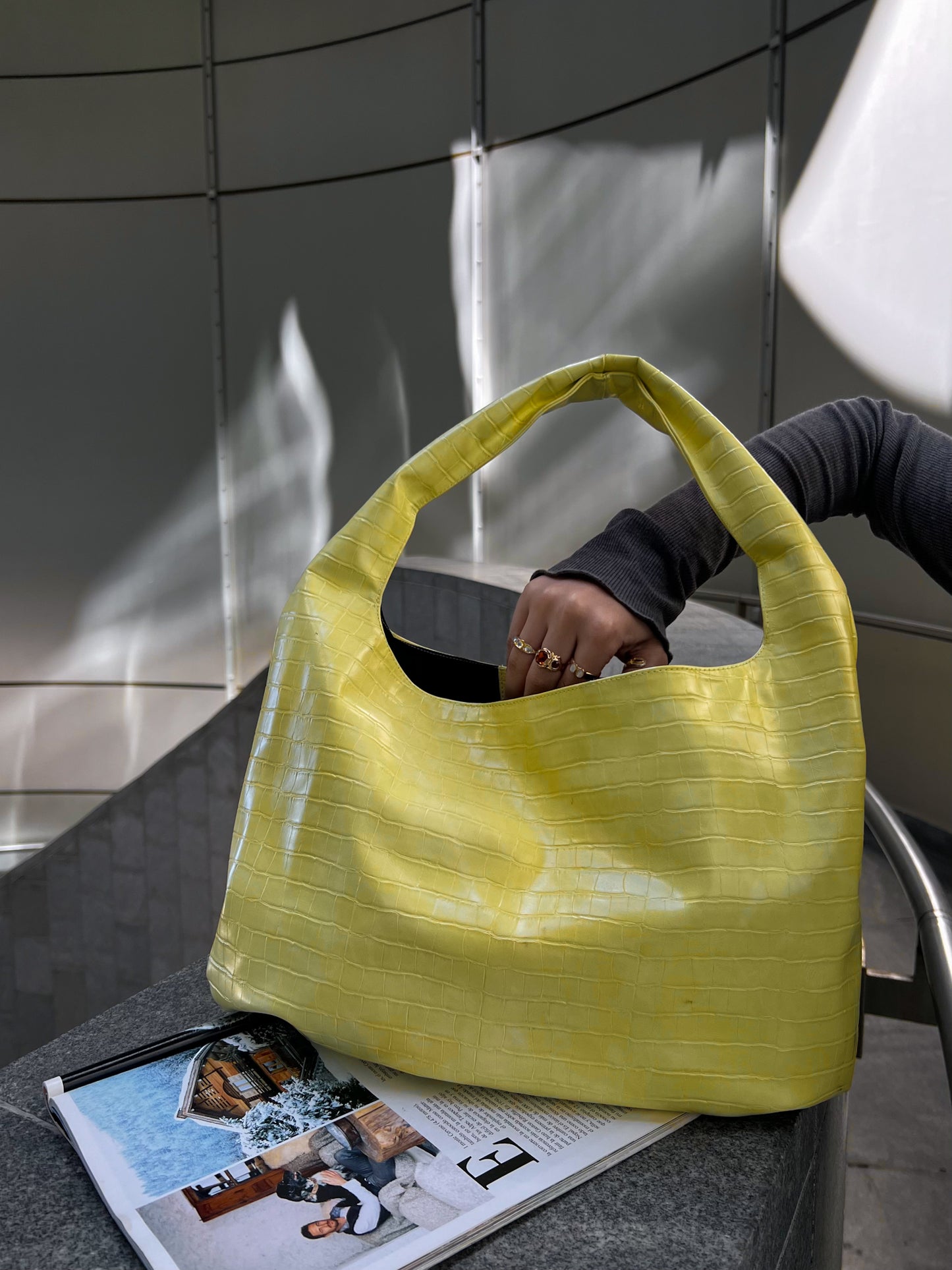 CROCO BAG YELLOW