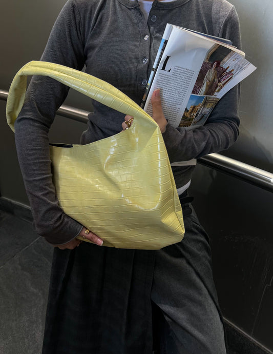CROCO BAG YELLOW