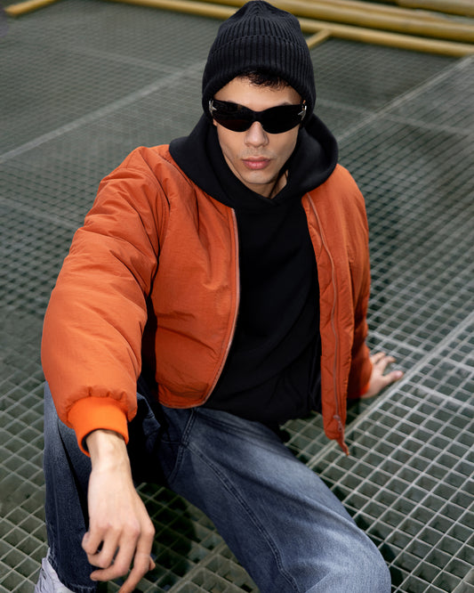 WATERPROOF PUFFER JACKET ORANGE