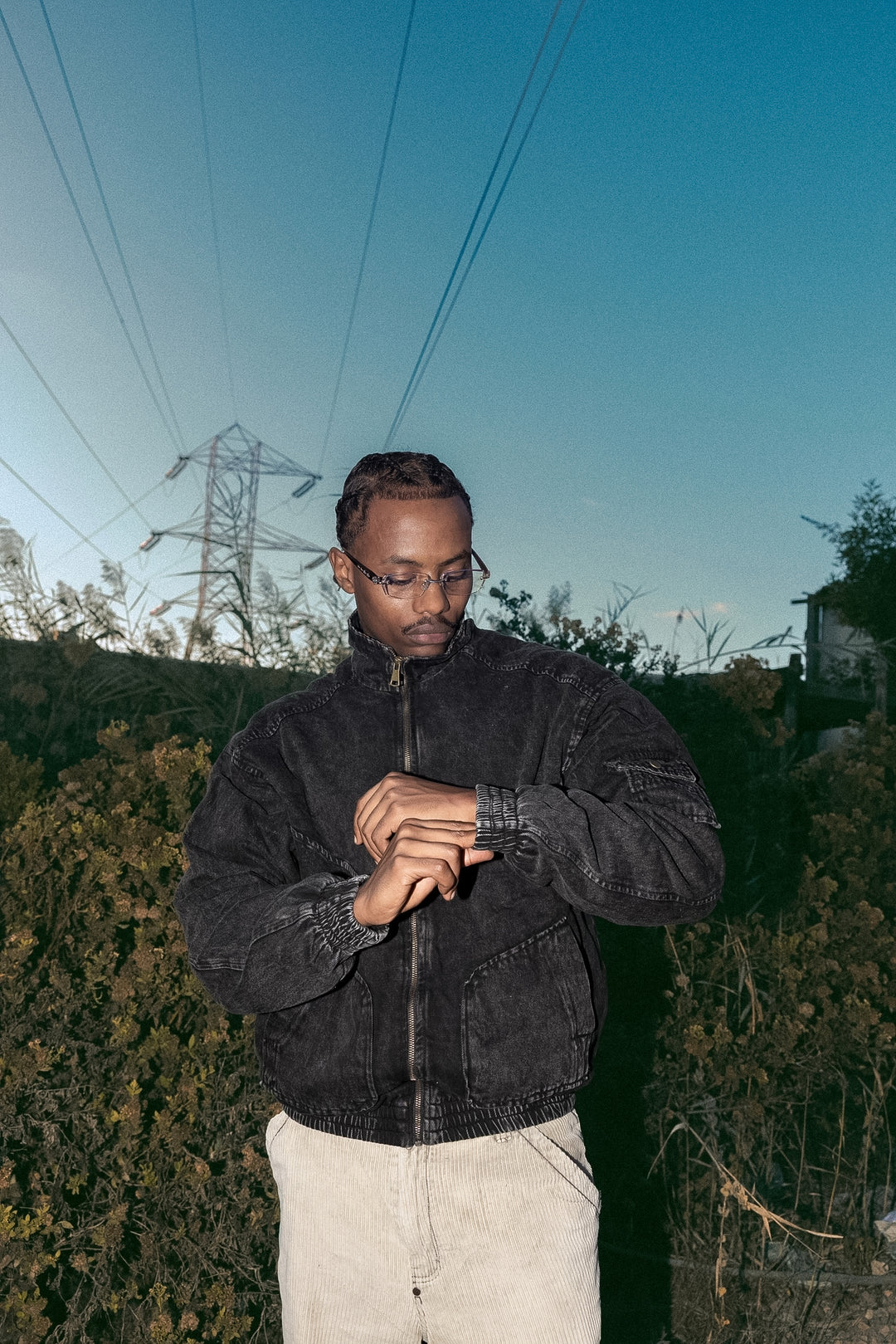 HSW DENIM JACKET BLACK