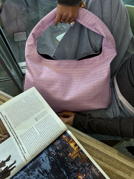 CROCO BAG LAVENDER