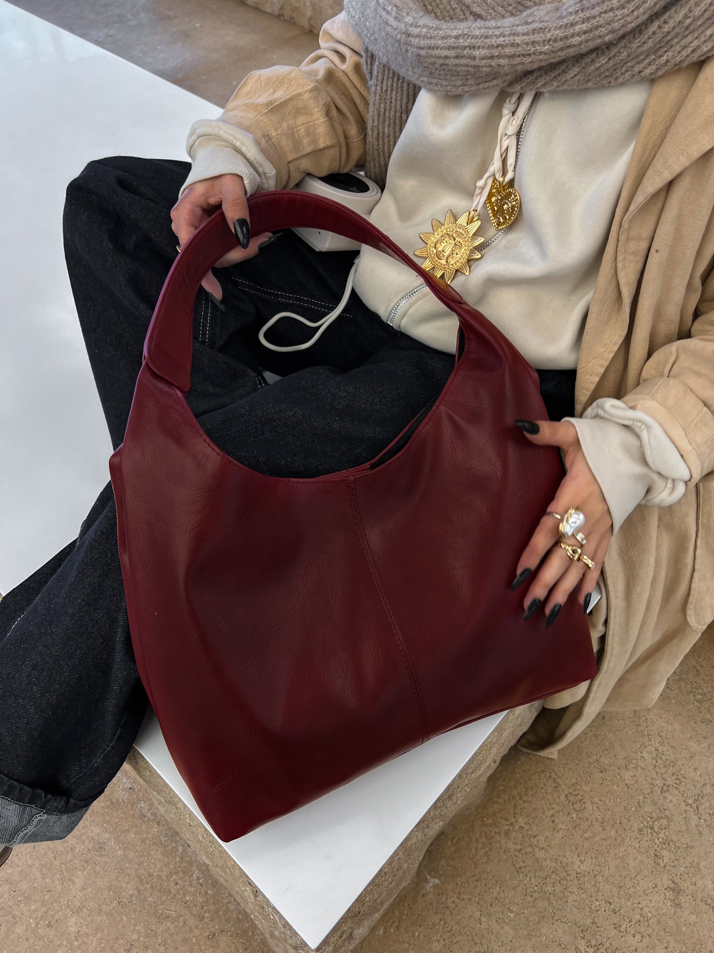 HOBO BAG MAROON