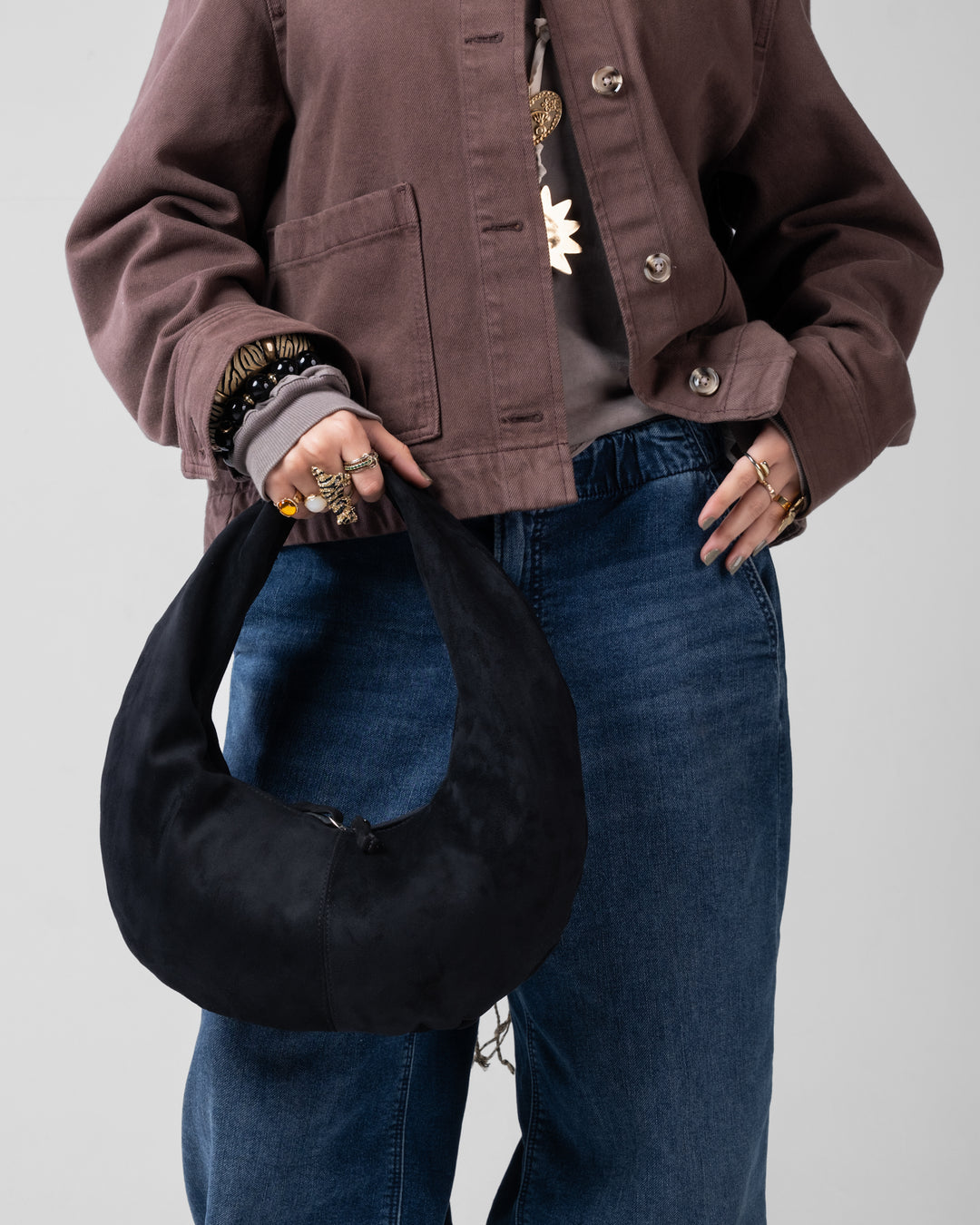 HALO SUEDE BAG BLACK