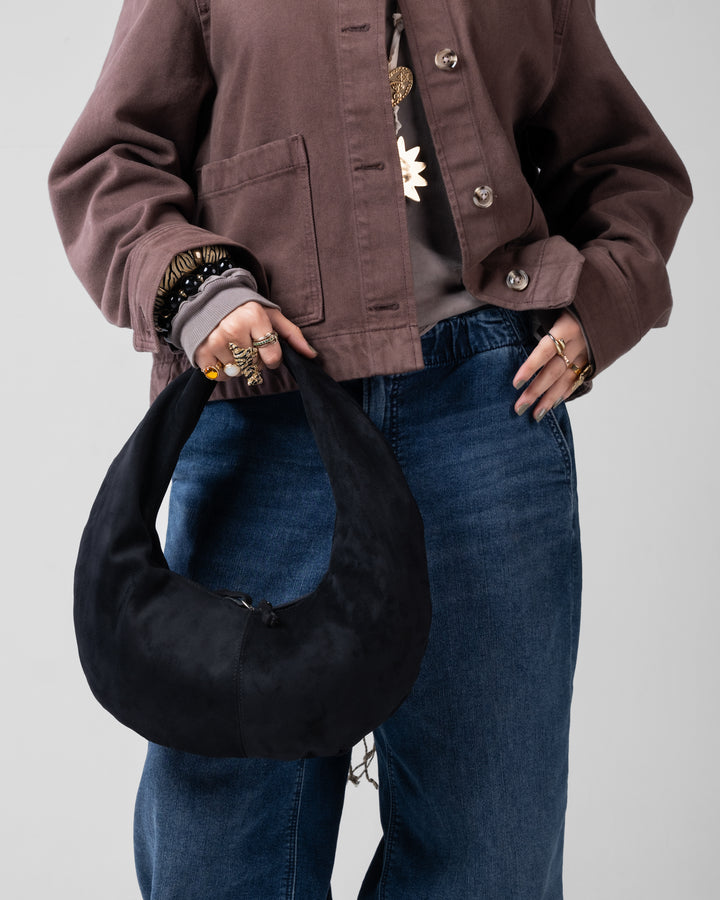 HALO SUEDE BAG BLACK