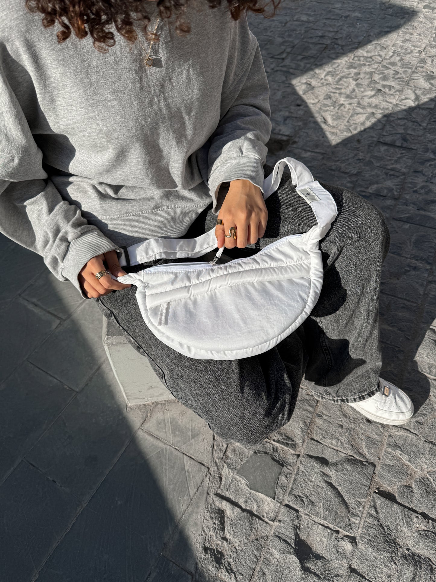 DUMPLING BAG WHITE