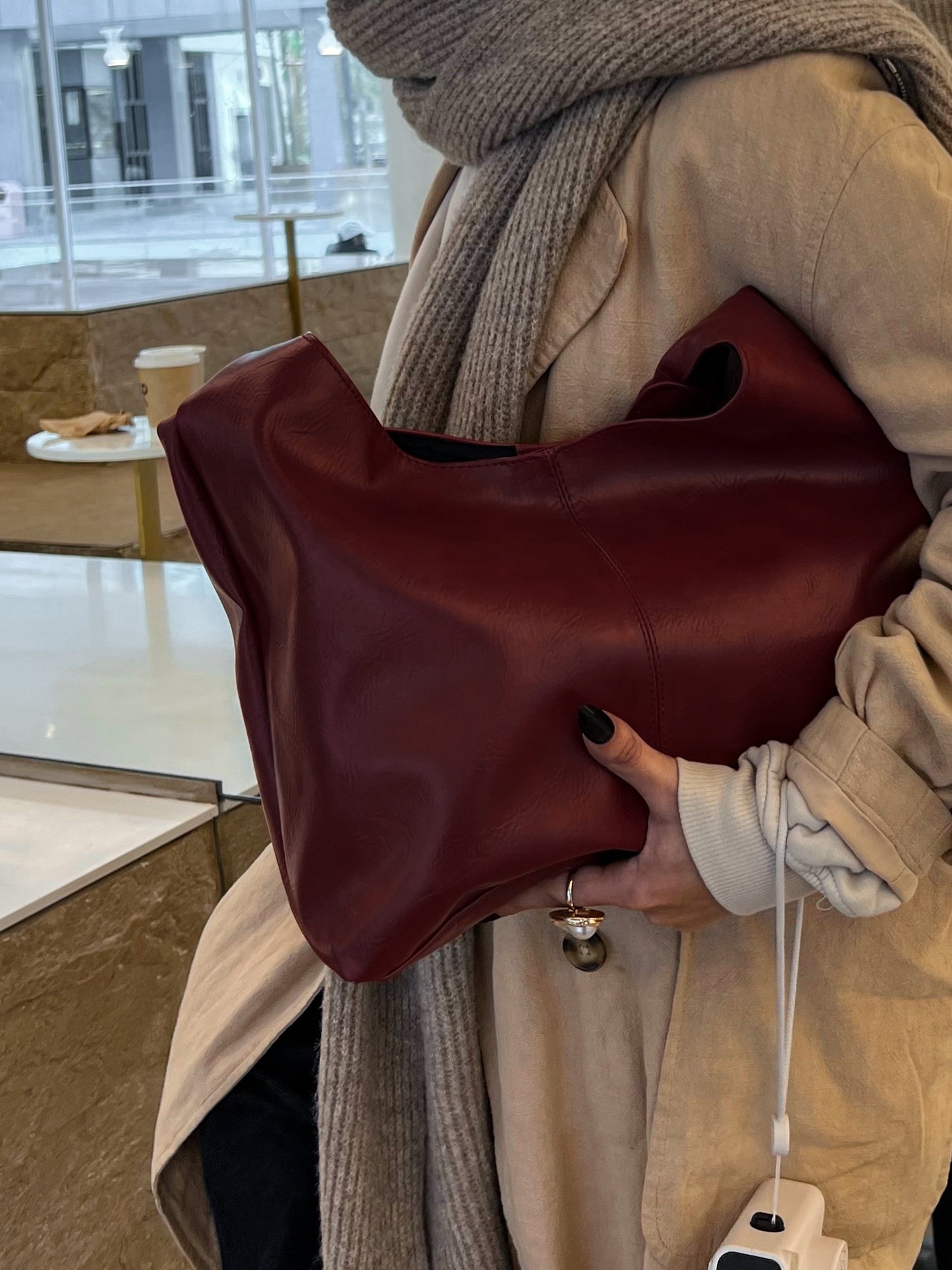 HOBO BAG MAROON