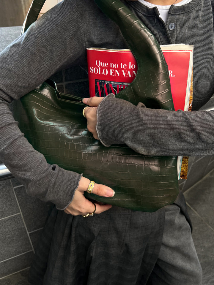 CROCO BAG OLIVE
