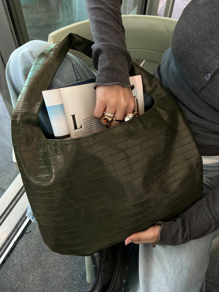 CROCO BAG OLIVE