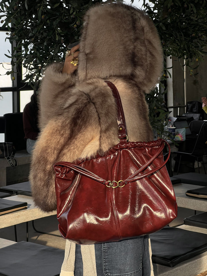 SCRUNCH BAG BURGUNDY