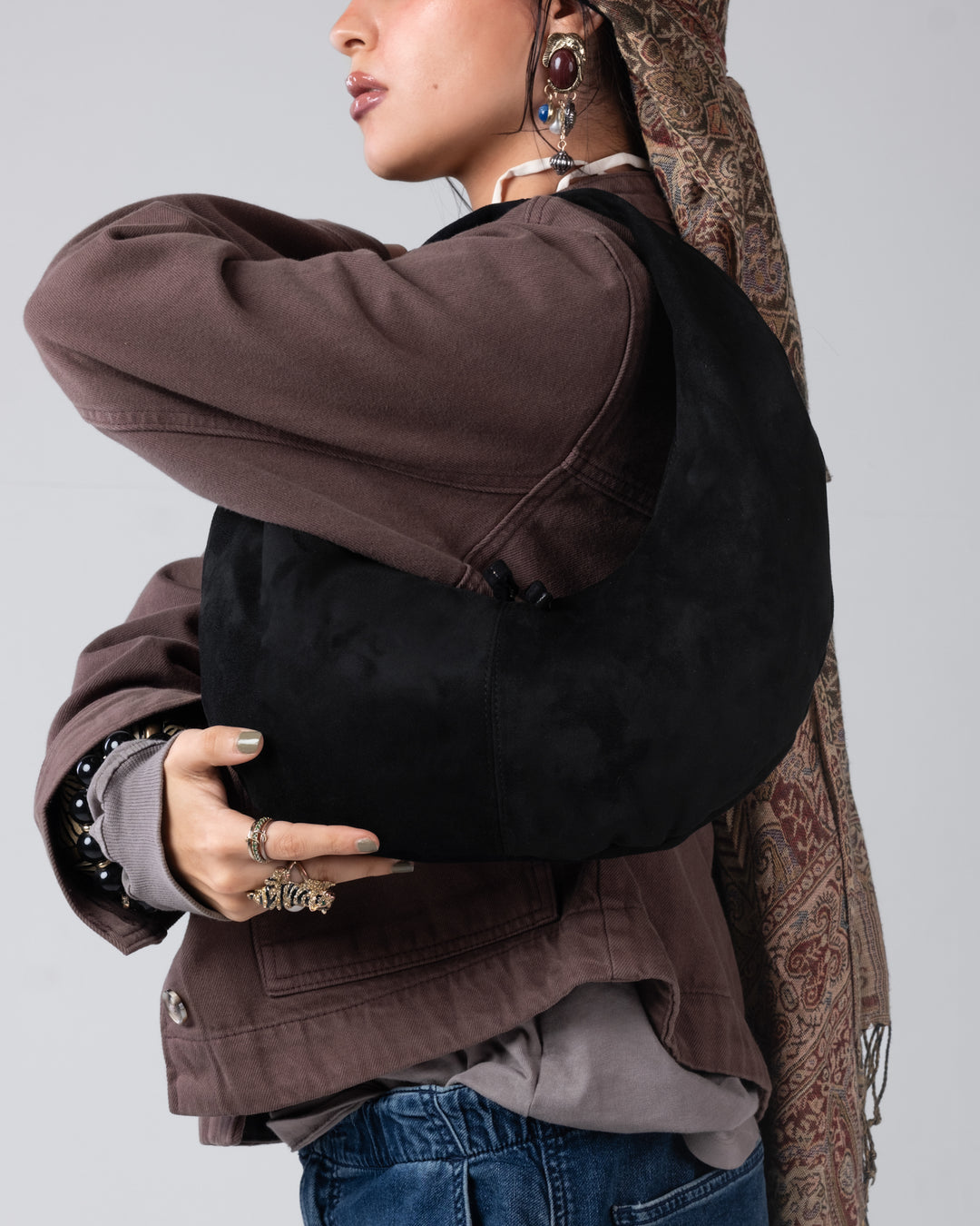 HALO SUEDE BAG BLACK