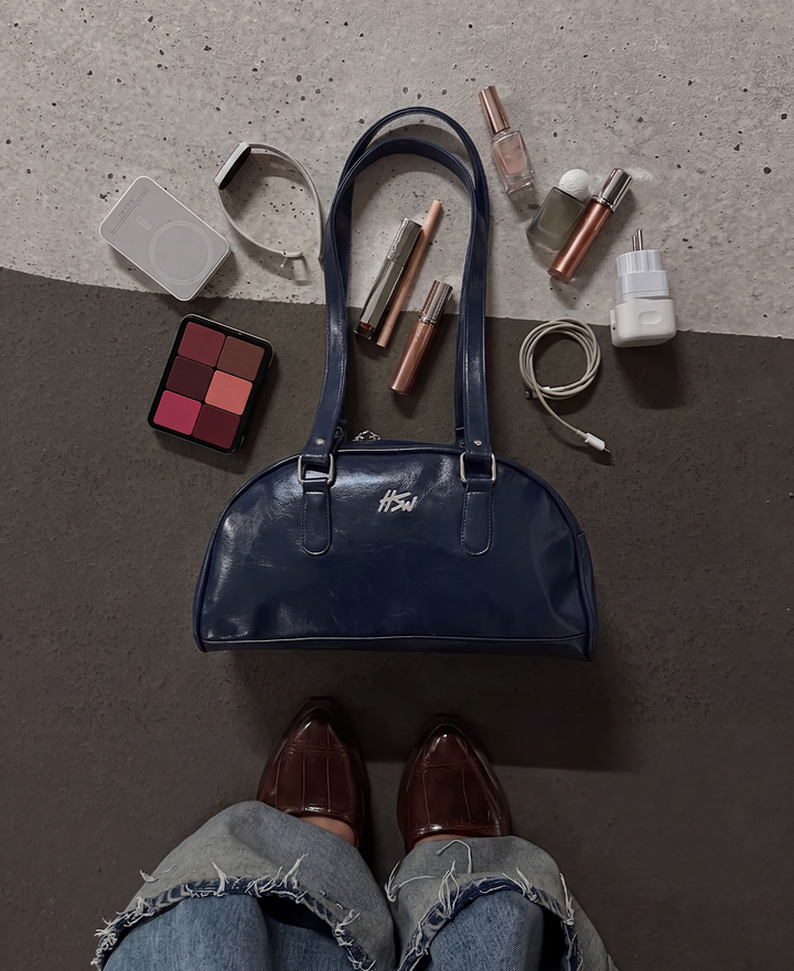 BOWLER BAG NAVY BLUE