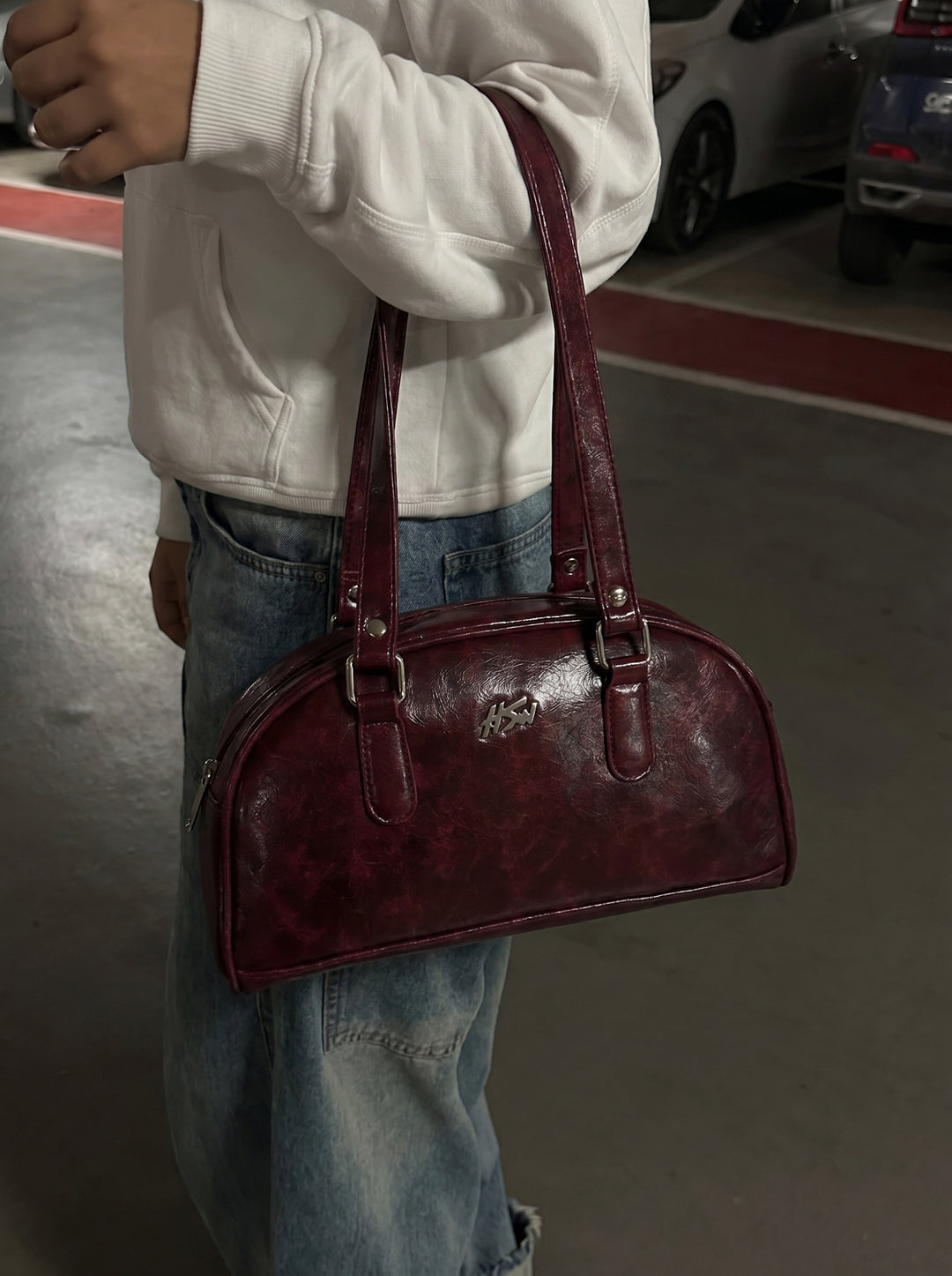 BOWLER BAG BURGUNDY