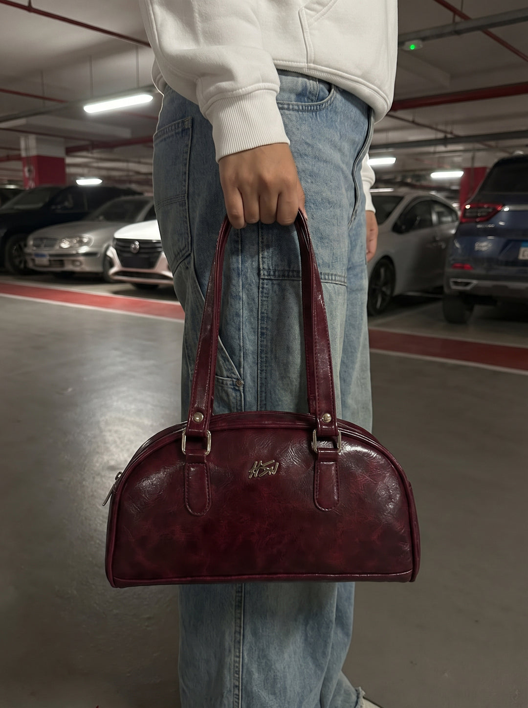 BOWLER BAG BURGUNDY