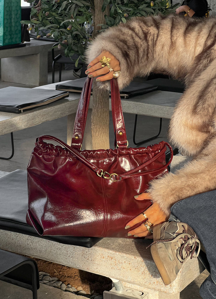 SCRUNCH BAG BURGUNDY
