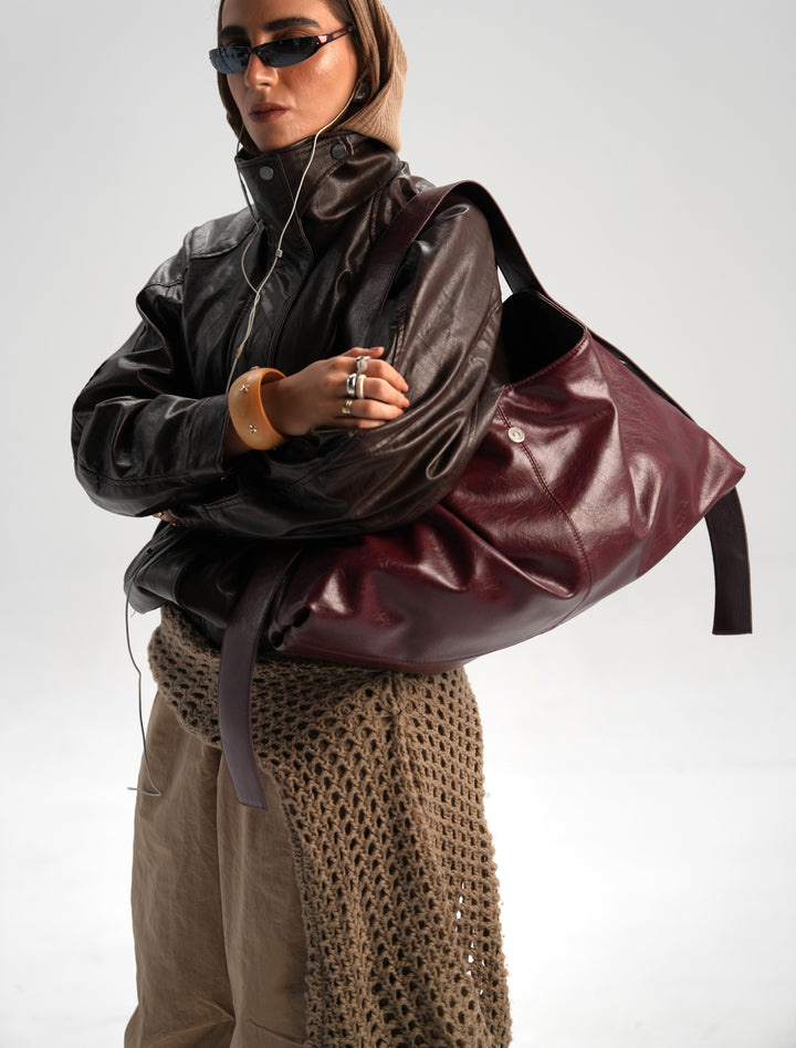 SWAN BAG BURGUNDY