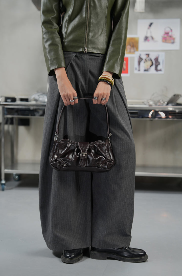 BUCKLE BAG BROWN