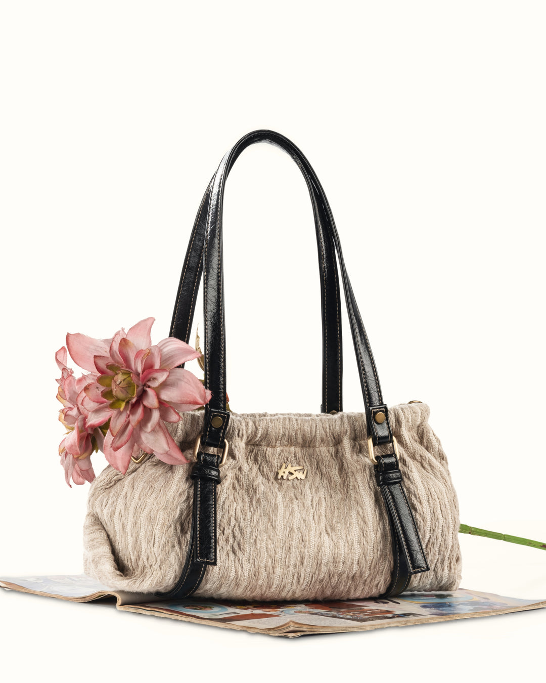 MISS MESS BAG BRAIDED BEIGE
