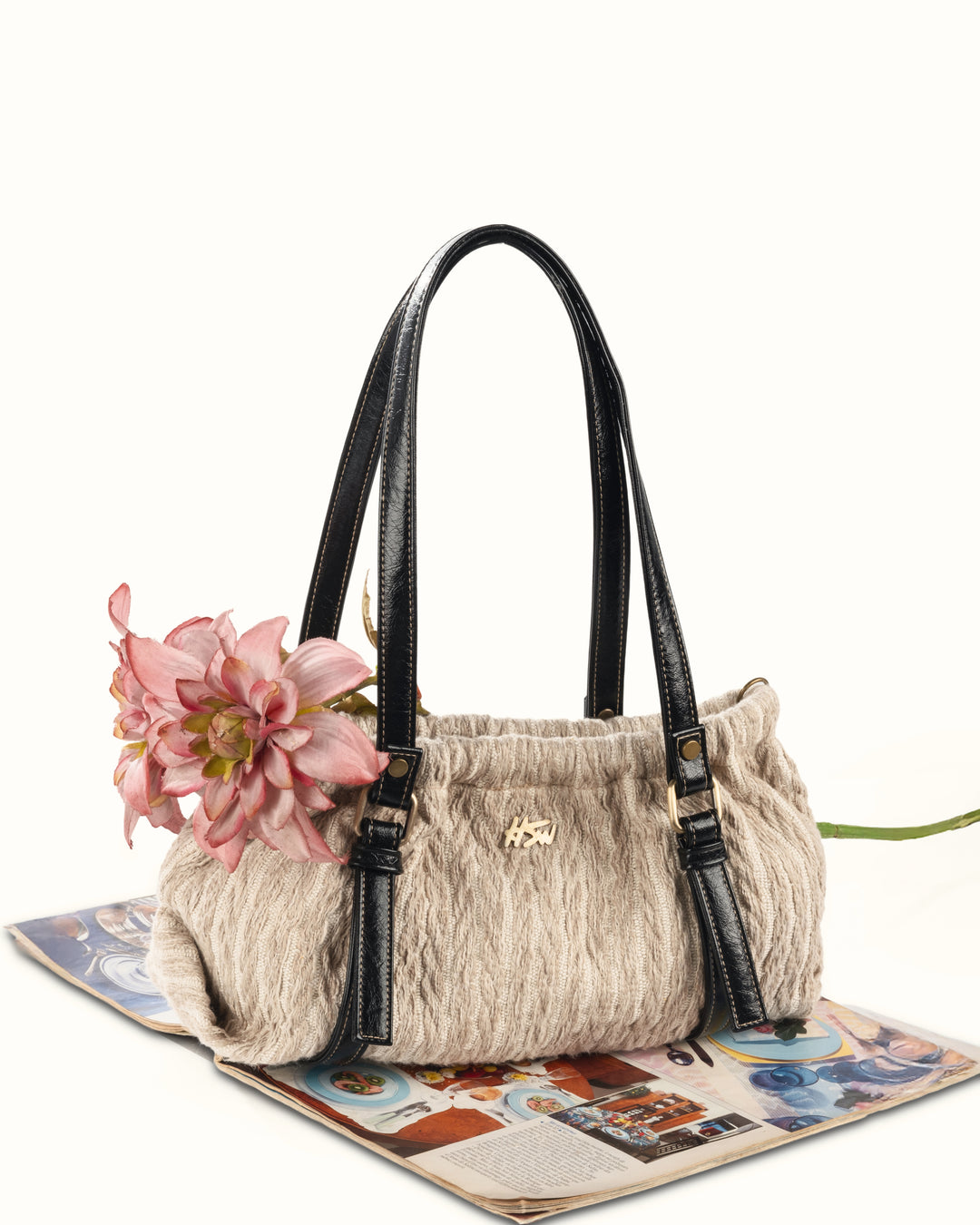 MISS MESS BAG BRAIDED BEIGE