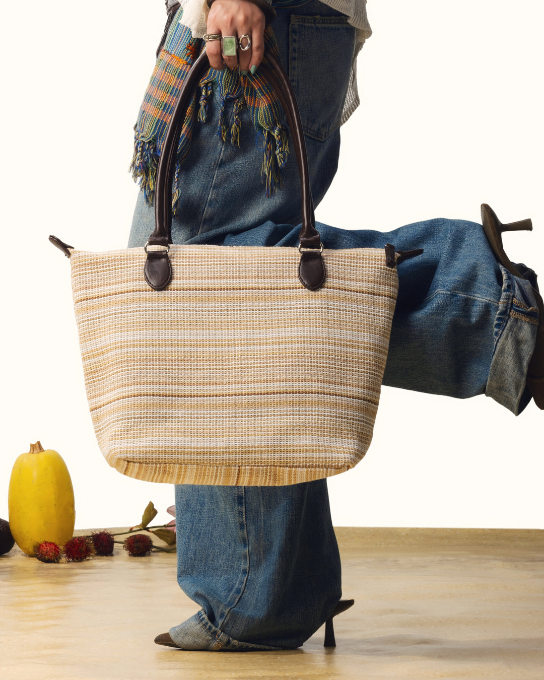 SHOPPER BAG SAND HUES