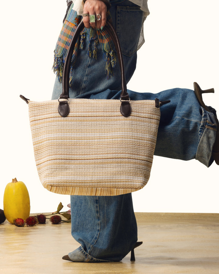 SHOPPER BAG SAND HUES