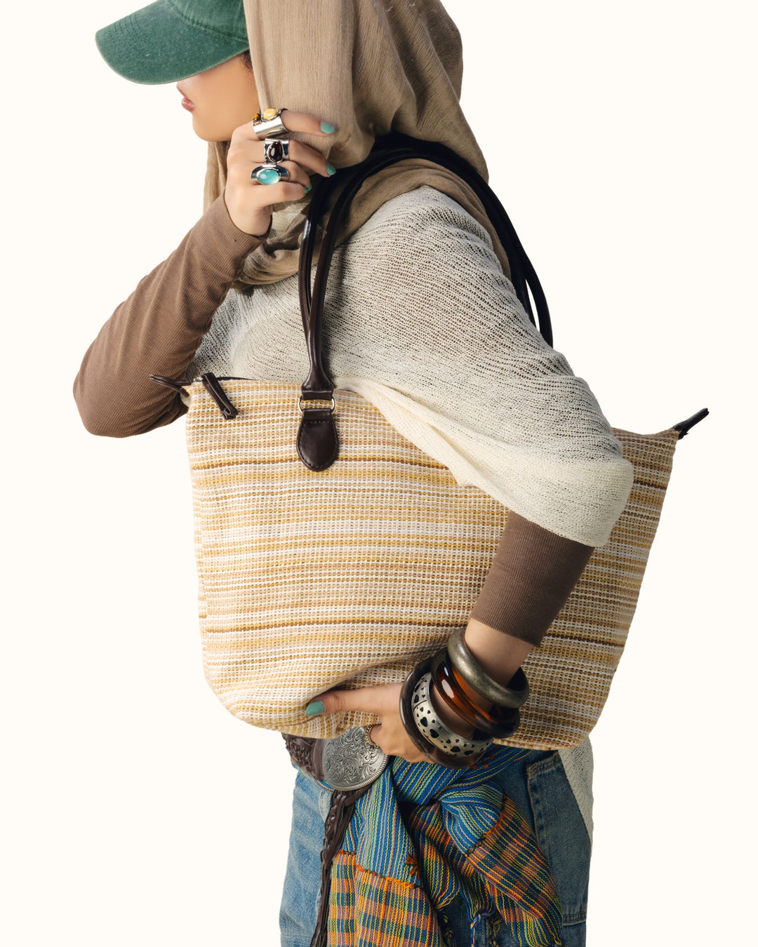SHOPPER BAG SAND HUES