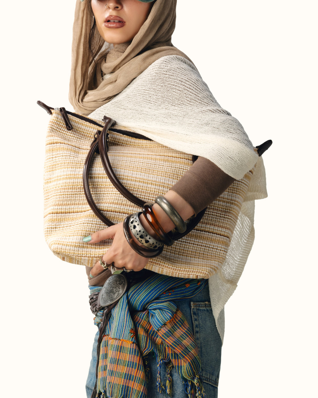 SHOPPER BAG SAND HUES