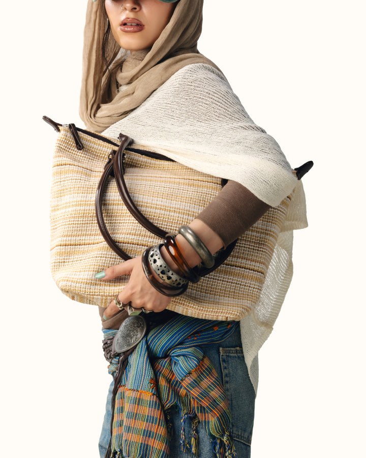 SHOPPER BAG SAND HUES