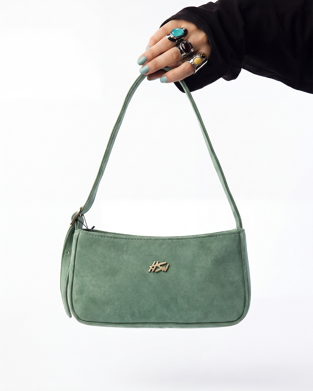 TOKEN BAG SUEDE GREEN