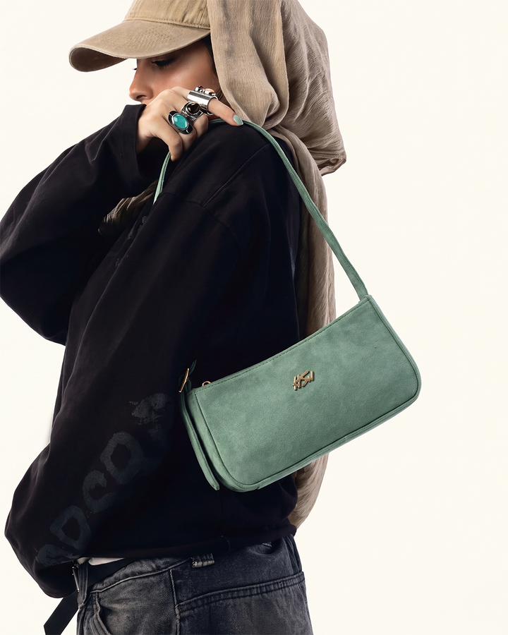 TOKEN BAG SUEDE GREEN