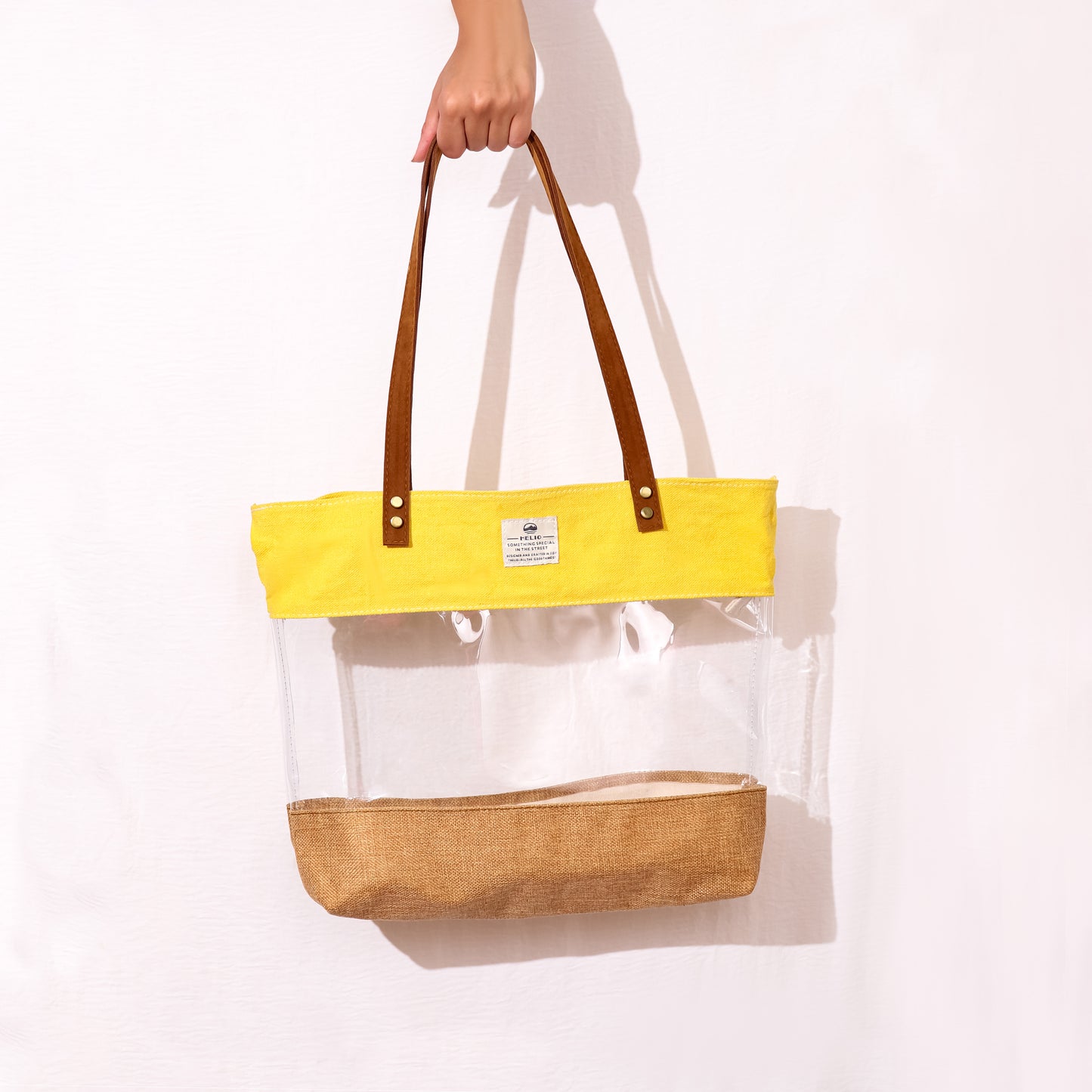 TRANSPARENT BEACH BAG YELLOW