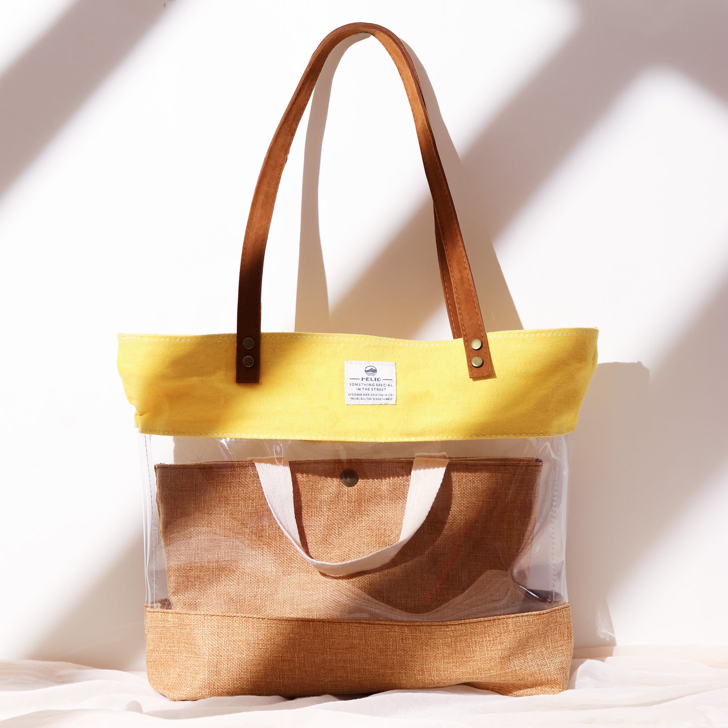 TRANSPARENT BEACH BAG YELLOW