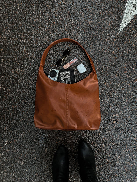 HOBO BAG CARAMEL BROWN