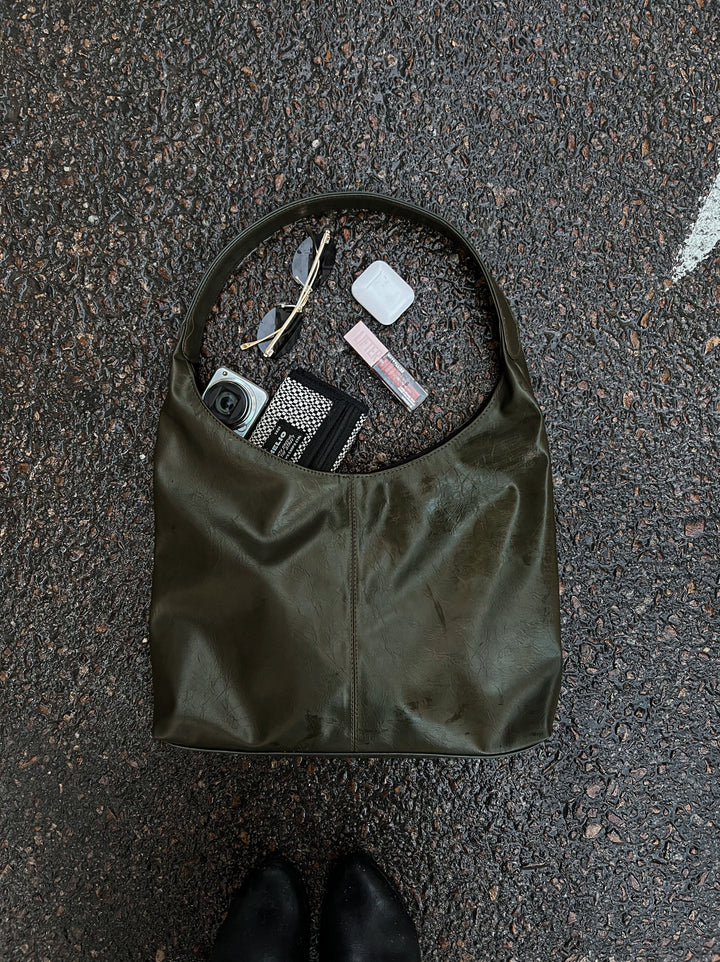 HOBO BAG OLIVE STONE