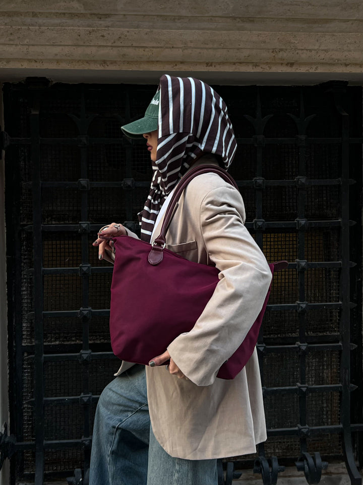 SHOPPER BAG BURGUNDY
