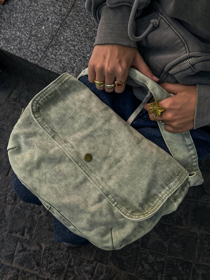 STONE MINT WASHED SIDE BAG