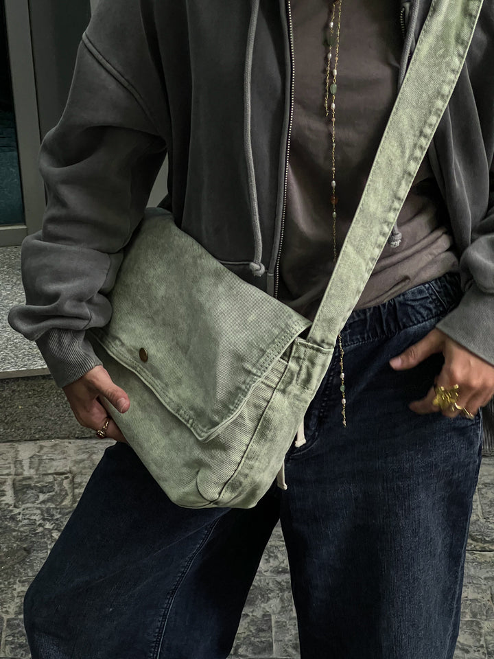 STONE MINT WASHED SIDE BAG