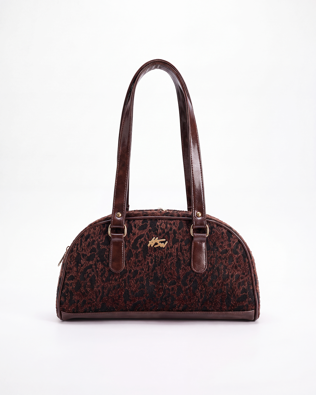PANTHER BOWLER BAG BROWN LINES