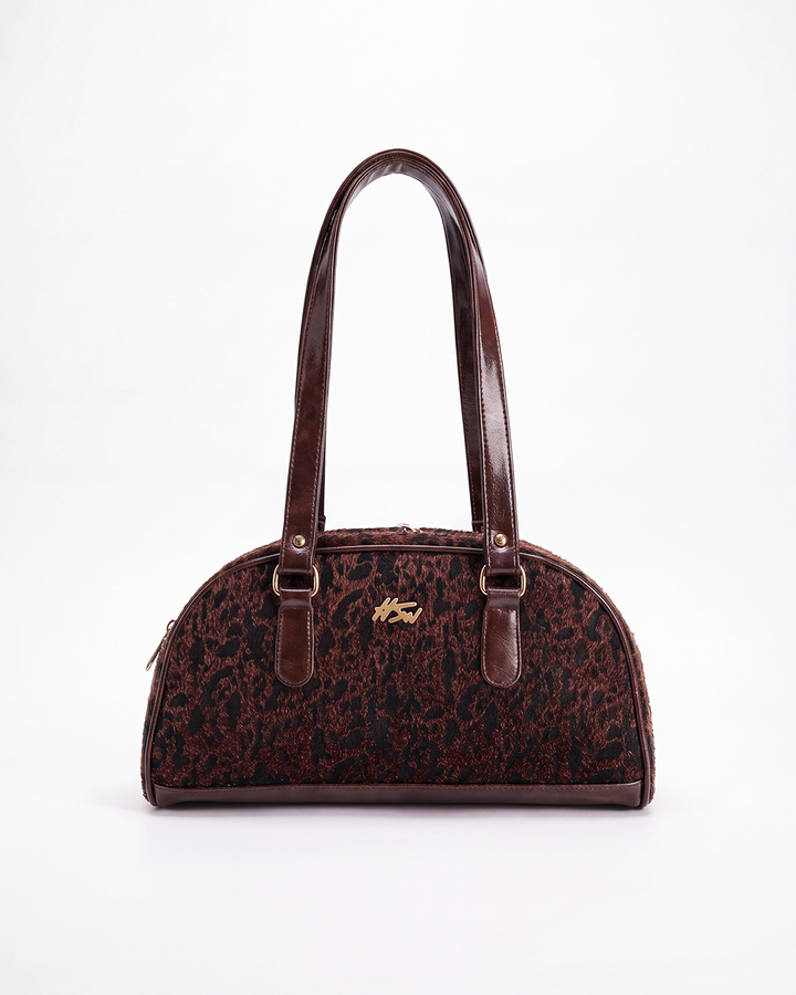 PANTHER BOWLER BAG BROWN LINES