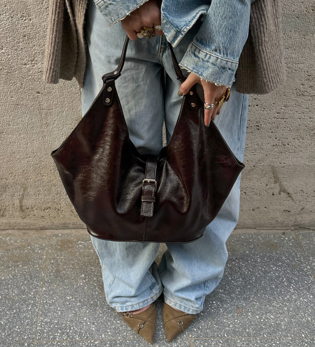 BAT BAG DARK BROWN