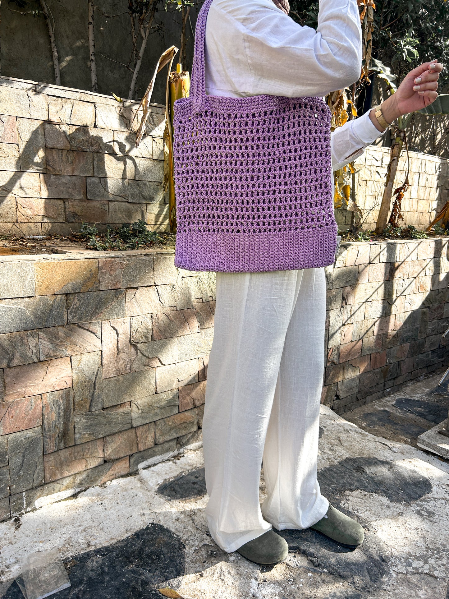 CROCHET BAG LIGHT VIOLET