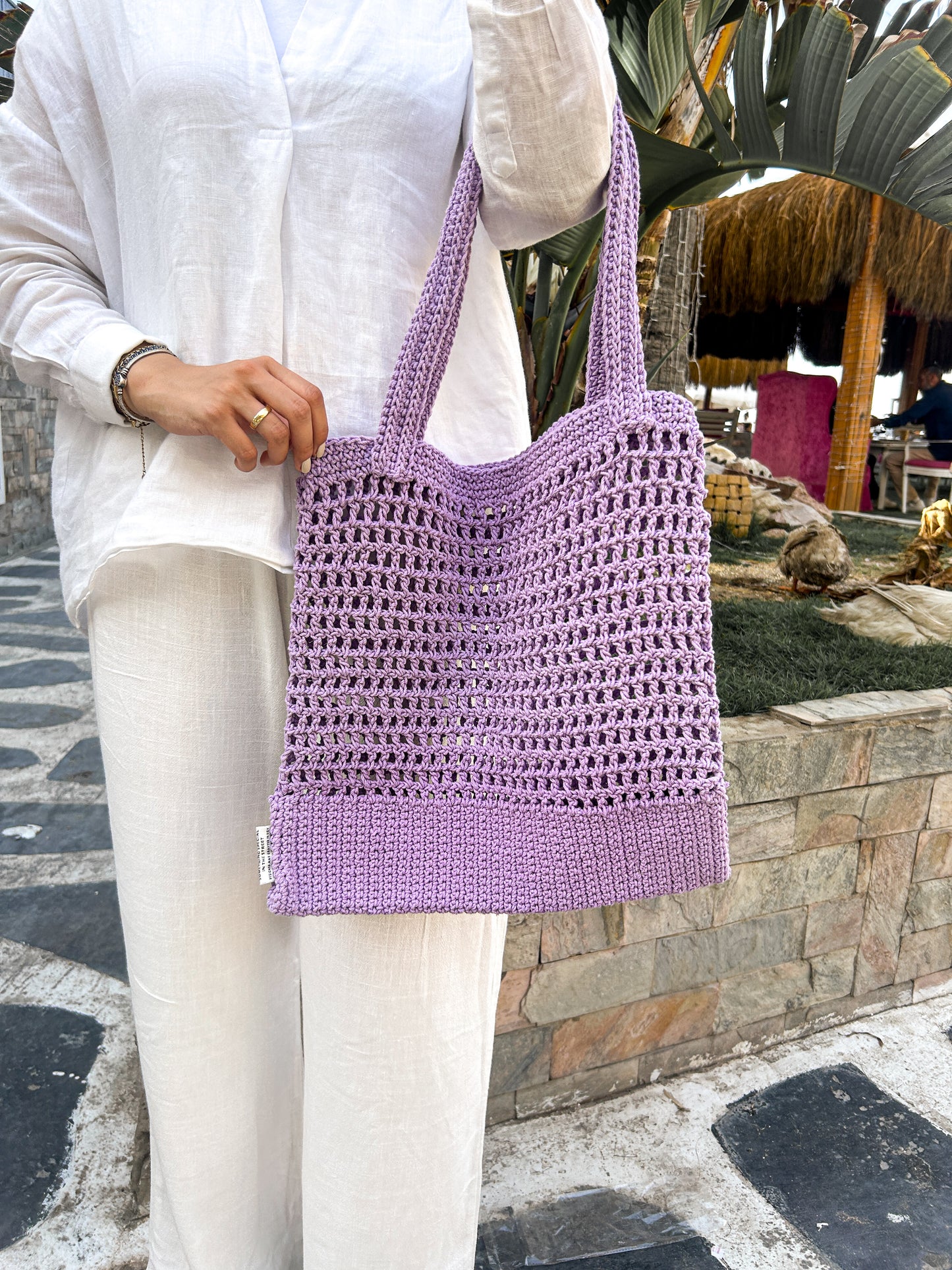 CROCHET BAG LIGHT VIOLET